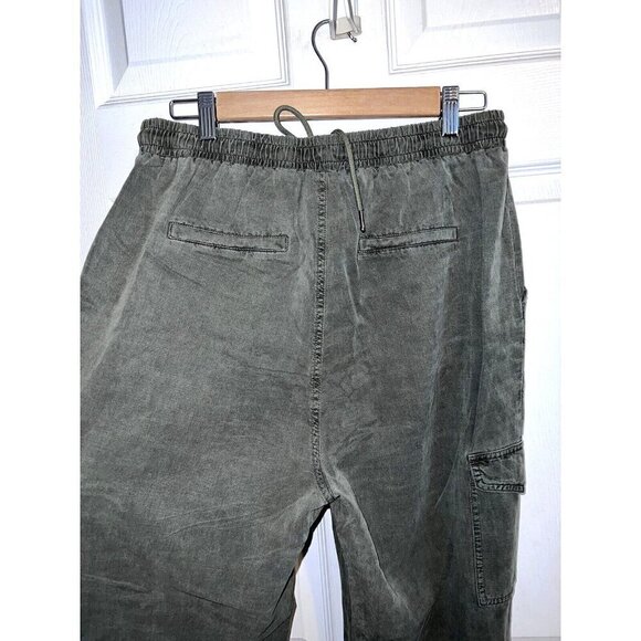 NWT 7 FOR ALL MANKIND Jogger Pants Womens Green Light Wash Drawstring Sz M - Picture 9 of 13